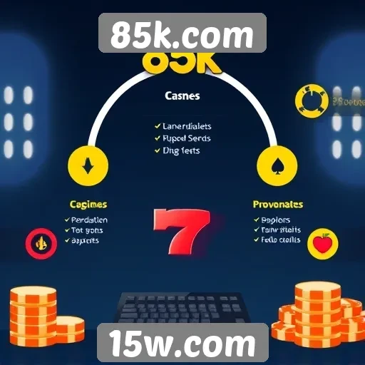 Visão geral das funcionalidades do site 85k.com
